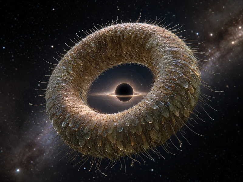 Gravity Ring Chorister — imagined extraterrestrial life-form illustration, not real on Earth or any exoplanet | DinoLifePedia