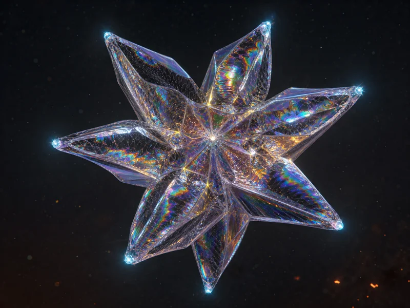 Prismatic Tesseract Bloom — imagined extraterrestrial life-form illustration, not real on Earth or any exoplanet | DinoLifePedia