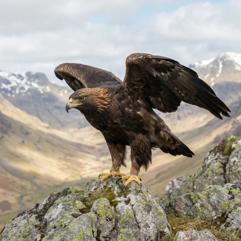 검독수리 (Aquila chrysaetos) — 조류 현생 생물 일러스트 | DinoLifePedia