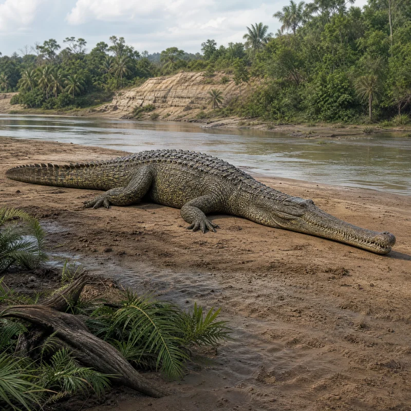 사르코수쿠스 (Sarcosuchus imperator) — 악어류 · 백악기 고생물 일러스트 | DinoLifePedia