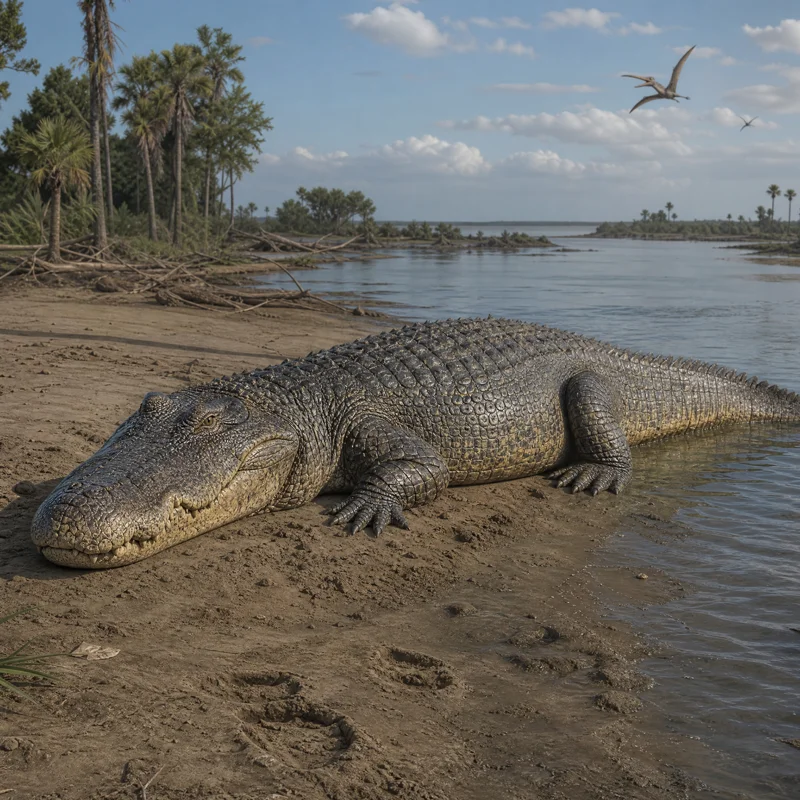 데이노수쿠스 (Deinosuchus) — 악어류 · 백악기 고생물 일러스트 | DinoLifePedia