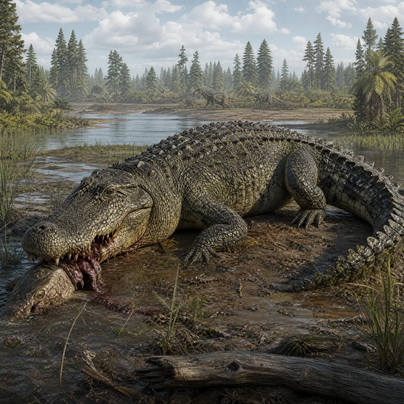 데이노수쿠스 (Deinosuchus) — 악어류 · 백악기 고생물 일러스트 | DinoLifePedia