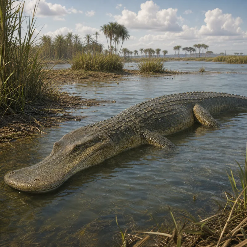 스토마토수쿠스 (Stomatosuchus inermis) — 악어류 · 백악기 고생물 일러스트 | DinoLifePedia