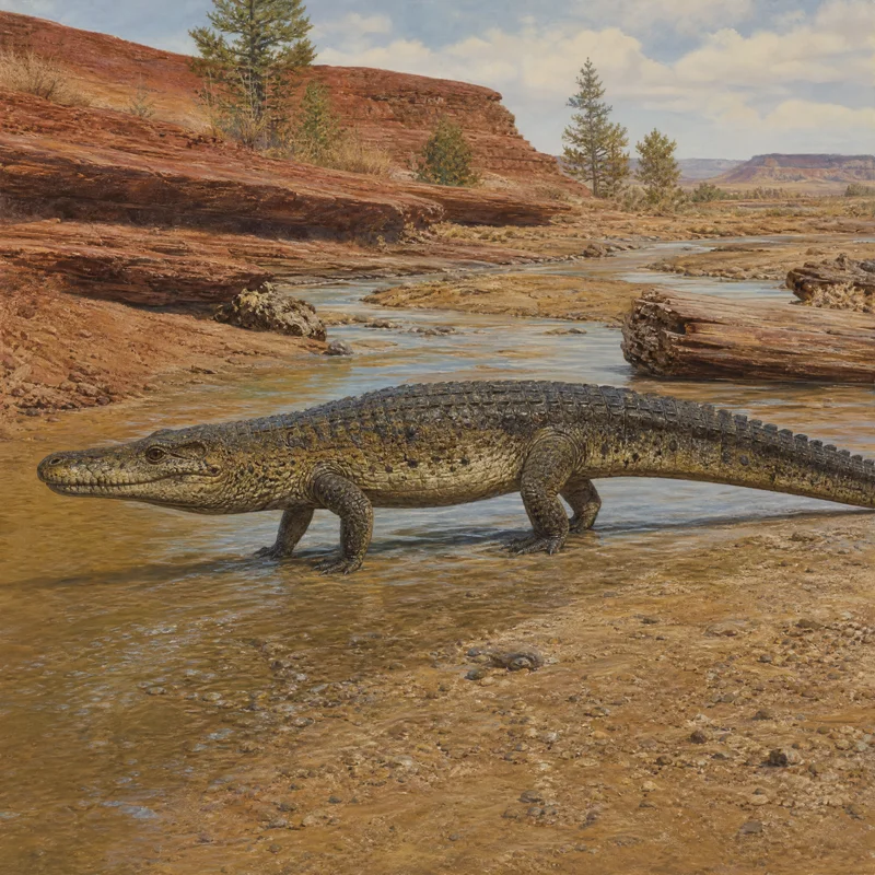 칼소야수쿠스 (Calsoyasuchus valliceps) — 악어류 · 쥐라기 고생물 일러스트 | DinoLifePedia