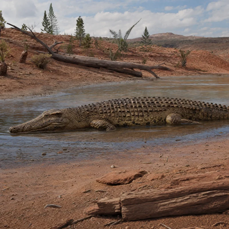 칼소야수쿠스 (Calsoyasuchus valliceps) — 악어류 · 쥐라기 고생물 일러스트 | DinoLifePedia