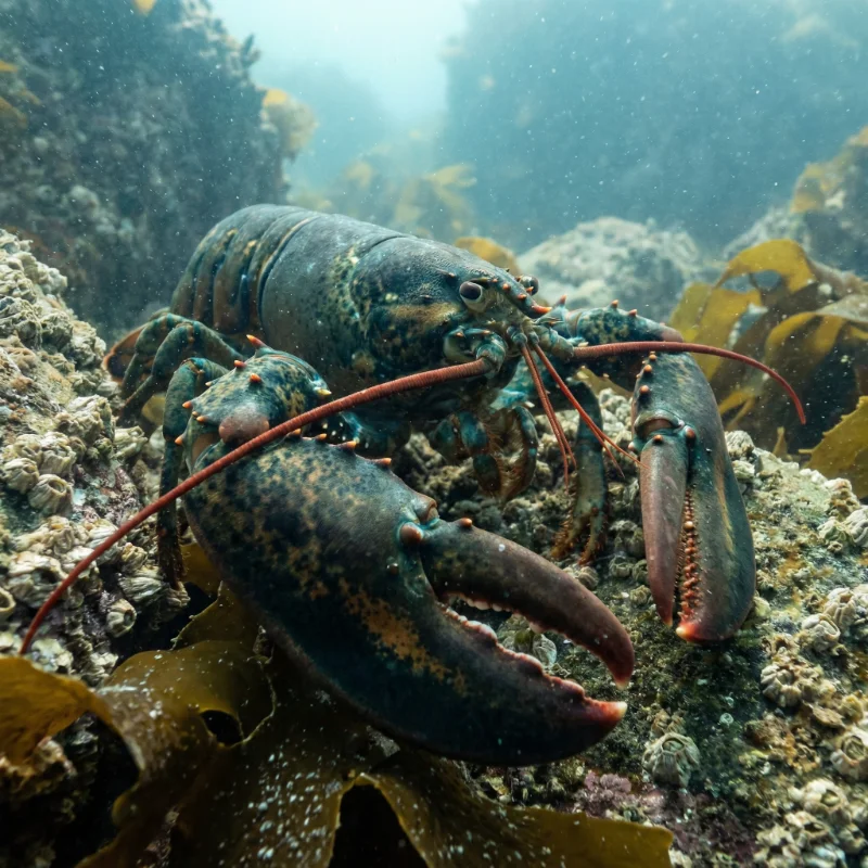 아메리카바닷가재 (Homarus americanus) — 갑각류 현생 생물 일러스트 | DinoLifePedia