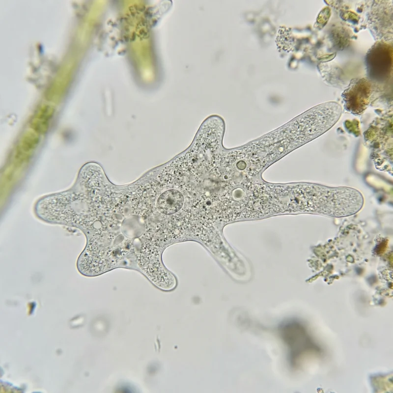 아메바 (Amoeba proteus) — 원생생물 미생물 일러스트 | DinoLifePedia