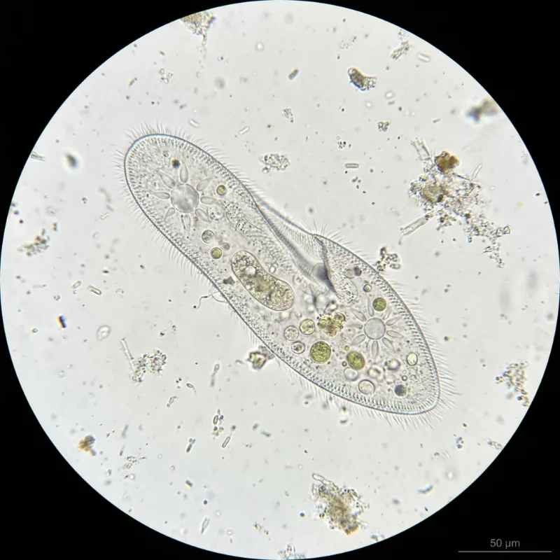 짚신벌레 (Paramecium caudatum) — 원생생물 미생물 일러스트 | DinoLifePedia