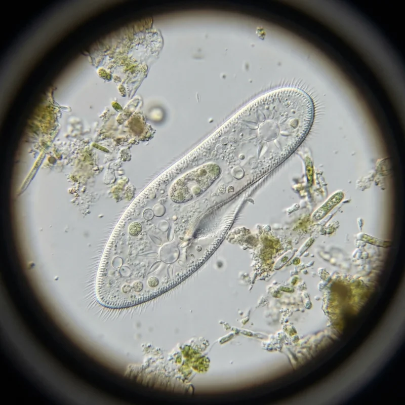 짚신벌레 (Paramecium caudatum) — 원생생물 미생물 일러스트 | DinoLifePedia