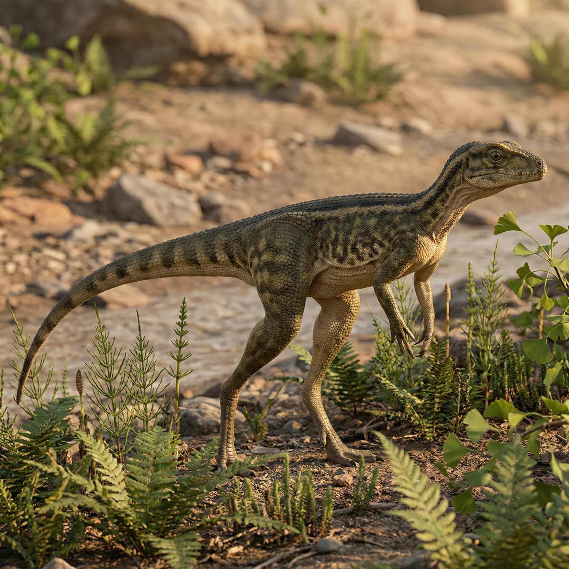 Marasuchus (Marasuchus lilloensis) — Dinosaurs · Triassic Period prehistoric life illustration | DinoLifePedia