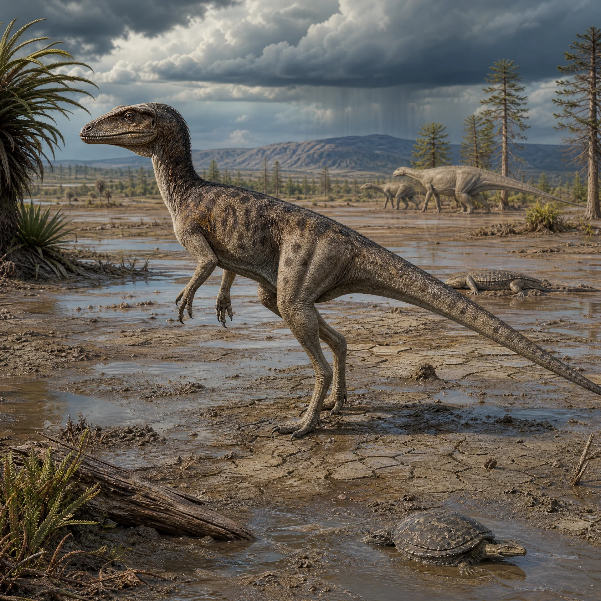 Liliensternus | Dinosaurs · Triassic Period · prehistoric Liliensternus (Liliensternus liliensterni) — Dinosaurs · Triassic Period prehistoric life illustration | DinoLifePedia