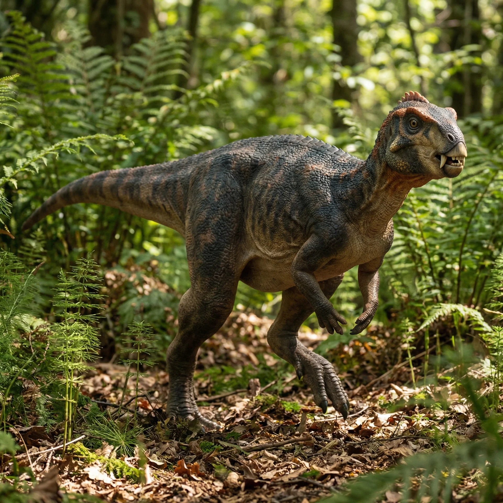 Heterodontosaurus (Heterodontosaurus tucki) — Dinosaurs · Jurassic Period prehistoric life illustration | DinoLifePedia