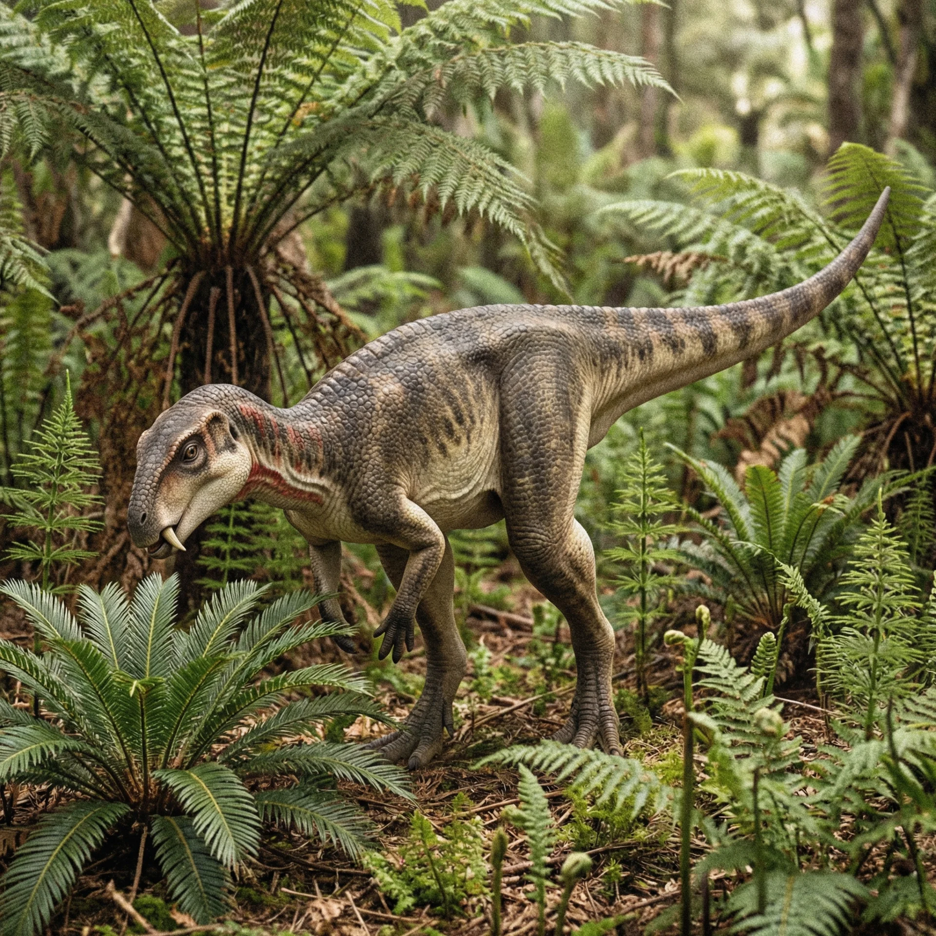 Heterodontosaurus (Heterodontosaurus tucki) — Dinosaurs · Jurassic Period prehistoric life illustration | DinoLifePedia