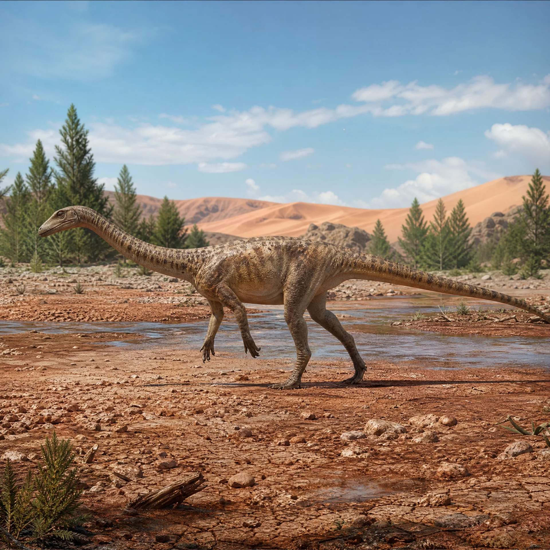 Massospondylus | Dinosaurs · Jurassic Period · prehistoric Massospondylus (Massospondylus carinatus) — Dinosaurs · Jurassic Period prehistoric life illustration | DinoLifePedia