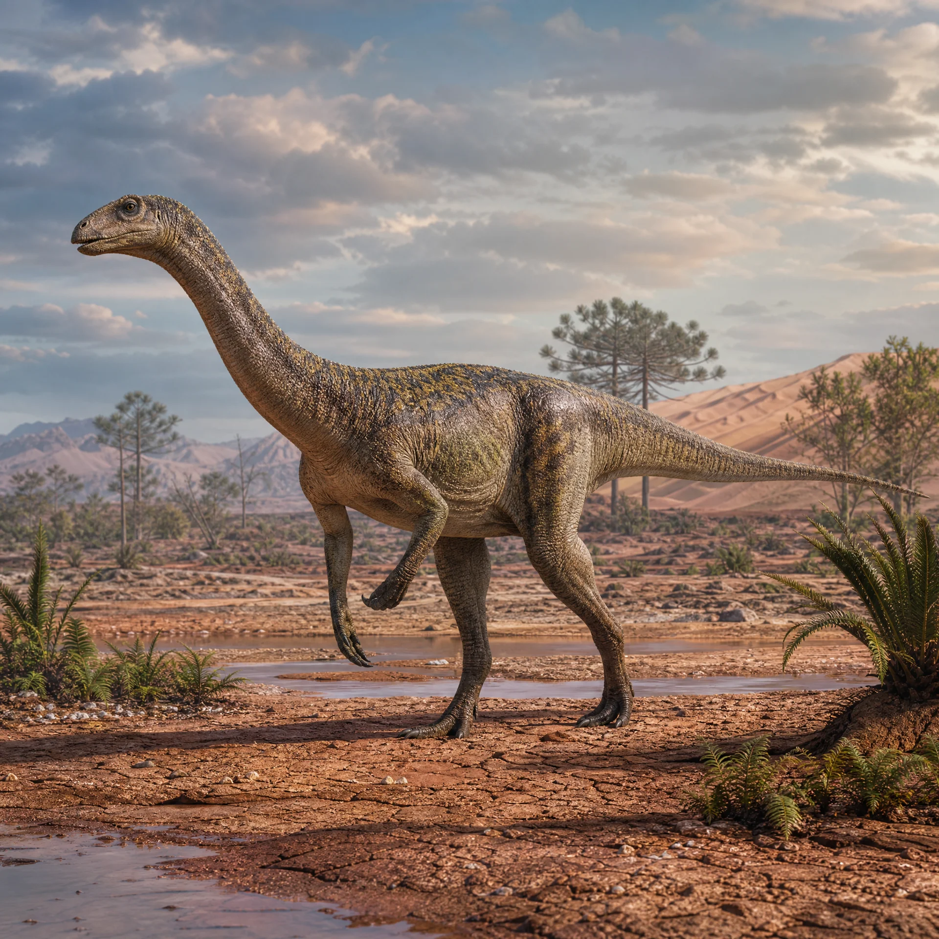 Massospondylus | Dinosaurs · Jurassic Period · prehistoric Massospondylus (Massospondylus carinatus) — Dinosaurs · Jurassic Period prehistoric life illustration | DinoLifePedia