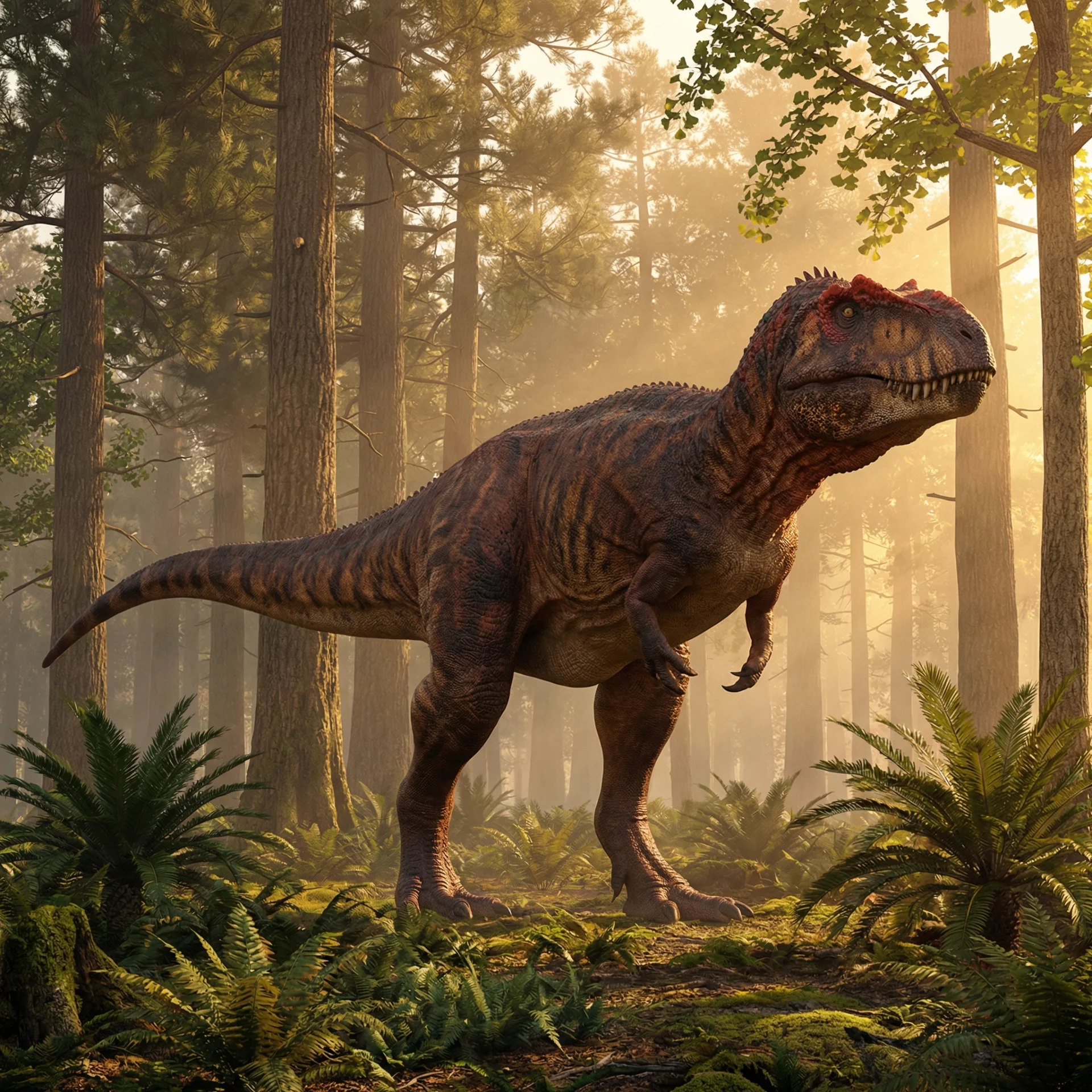 Sinraptor (Sinraptor dongi) — Dinosaurs · Jurassic Period prehistoric life illustration | DinoLifePedia