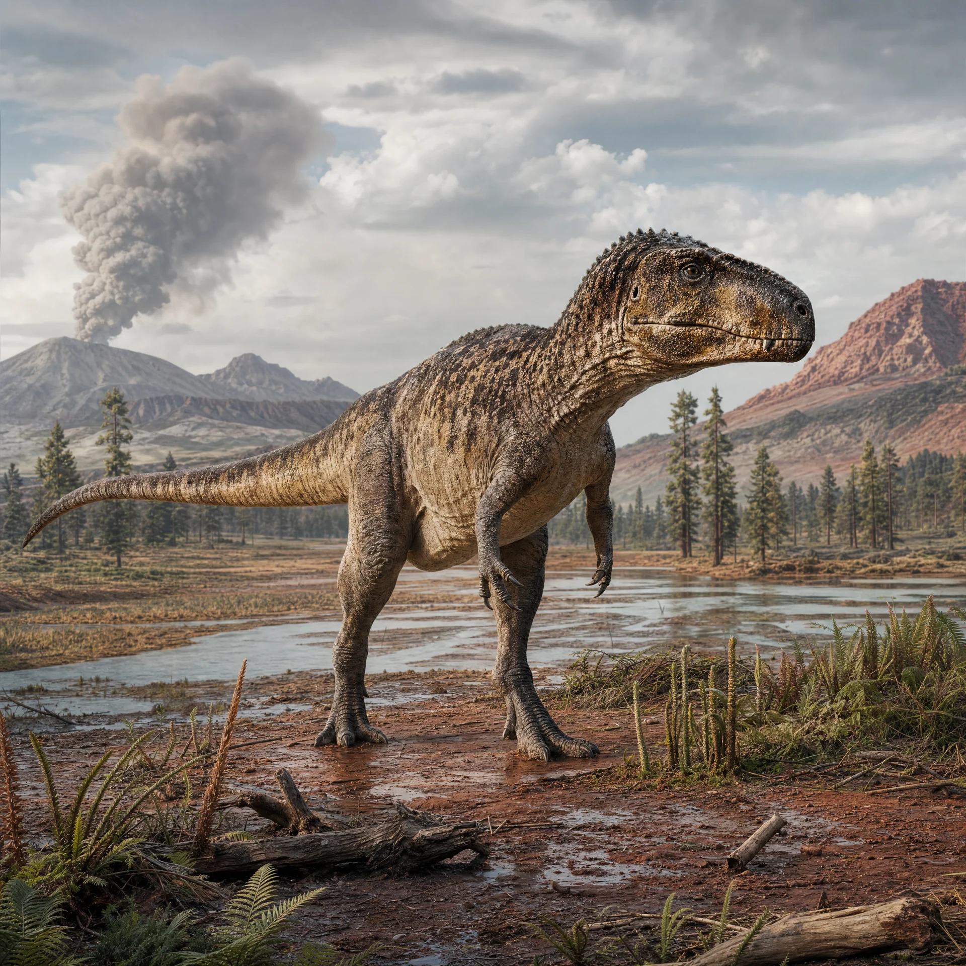 Sinraptor (Sinraptor dongi) — Dinosaurs · Jurassic Period prehistoric life illustration | DinoLifePedia