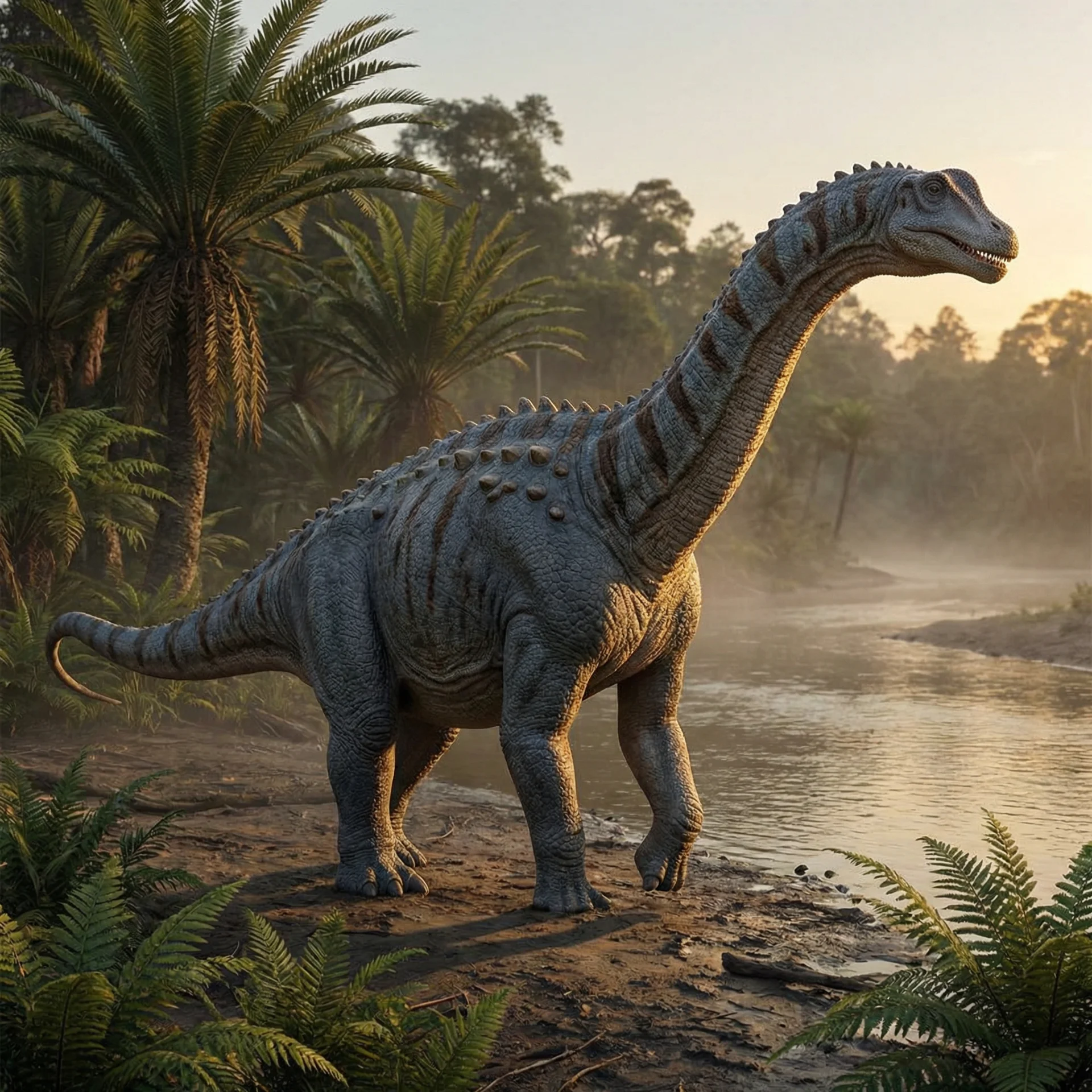 Dongbeititan (Dongbeititan dongi) — Dinosaurs · Cretaceous Period prehistoric life illustration | DinoLifePedia