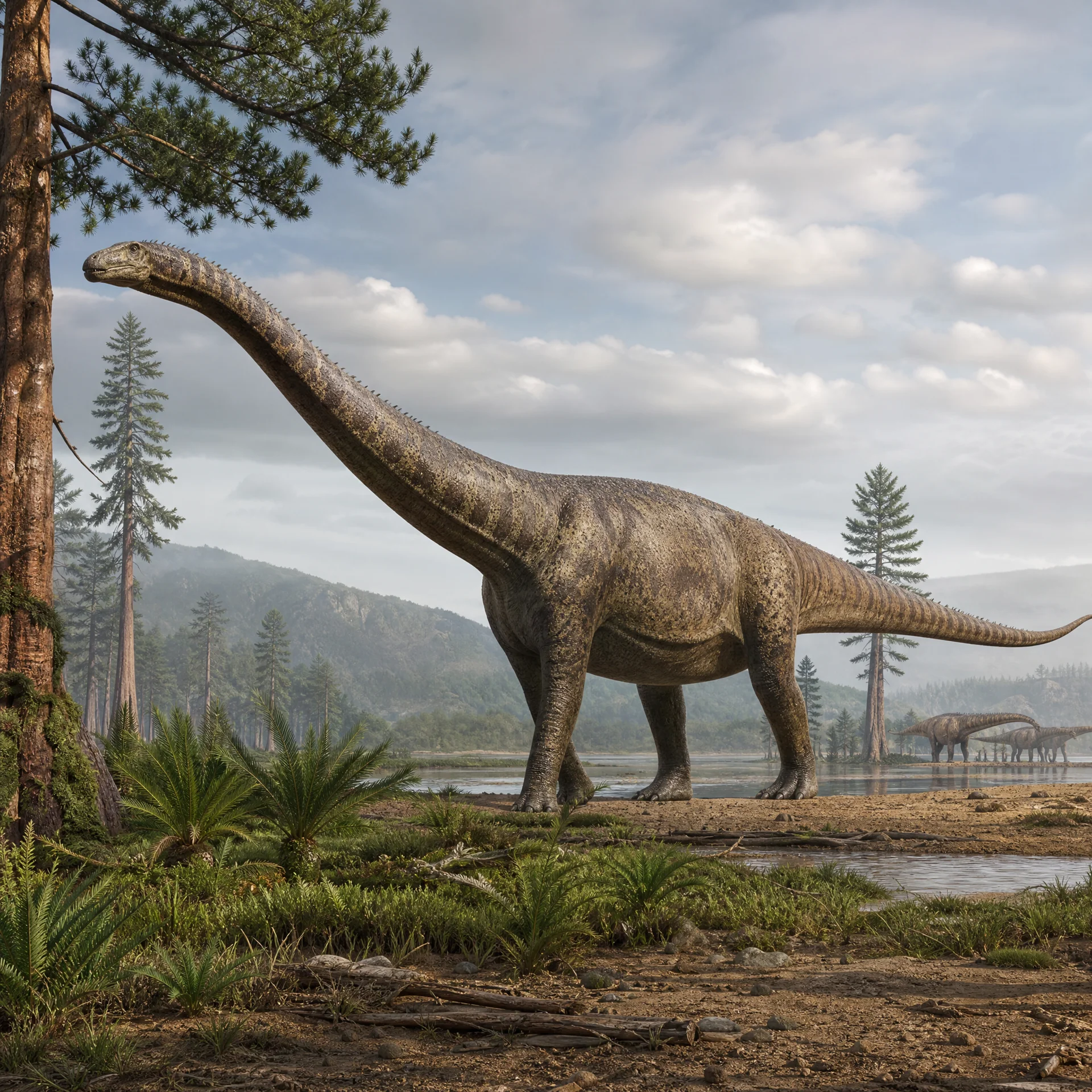 Dongbeititan (Dongbeititan dongi) — Dinosaurs · Cretaceous Period prehistoric life illustration | DinoLifePedia