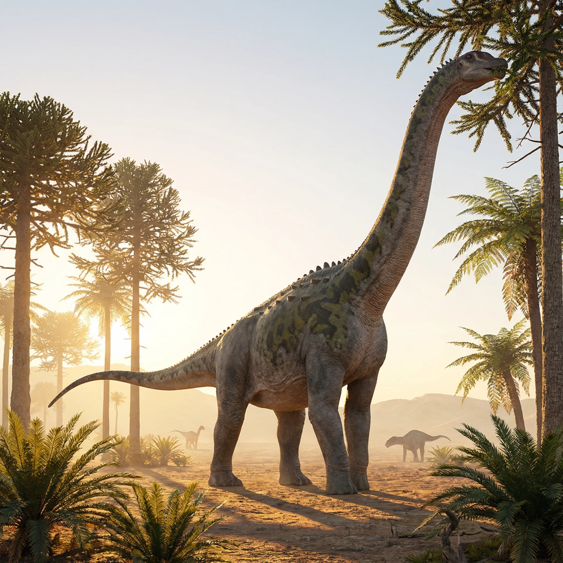 Diamantinasaurus (Diamantinasaurus matildae) — Dinosaurs · Cretaceous Period prehistoric life illustration | DinoLifePedia