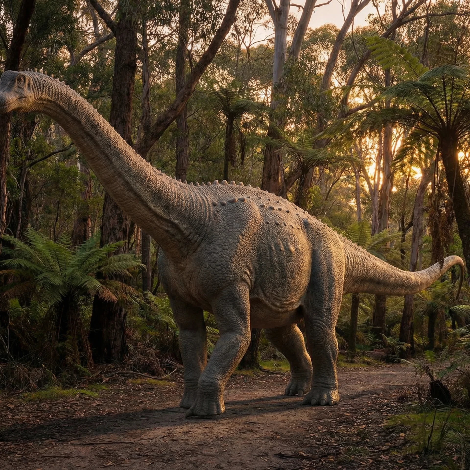 Diamantinasaurus (Diamantinasaurus matildae) — Dinosaurs · Cretaceous Period prehistoric life illustration | DinoLifePedia