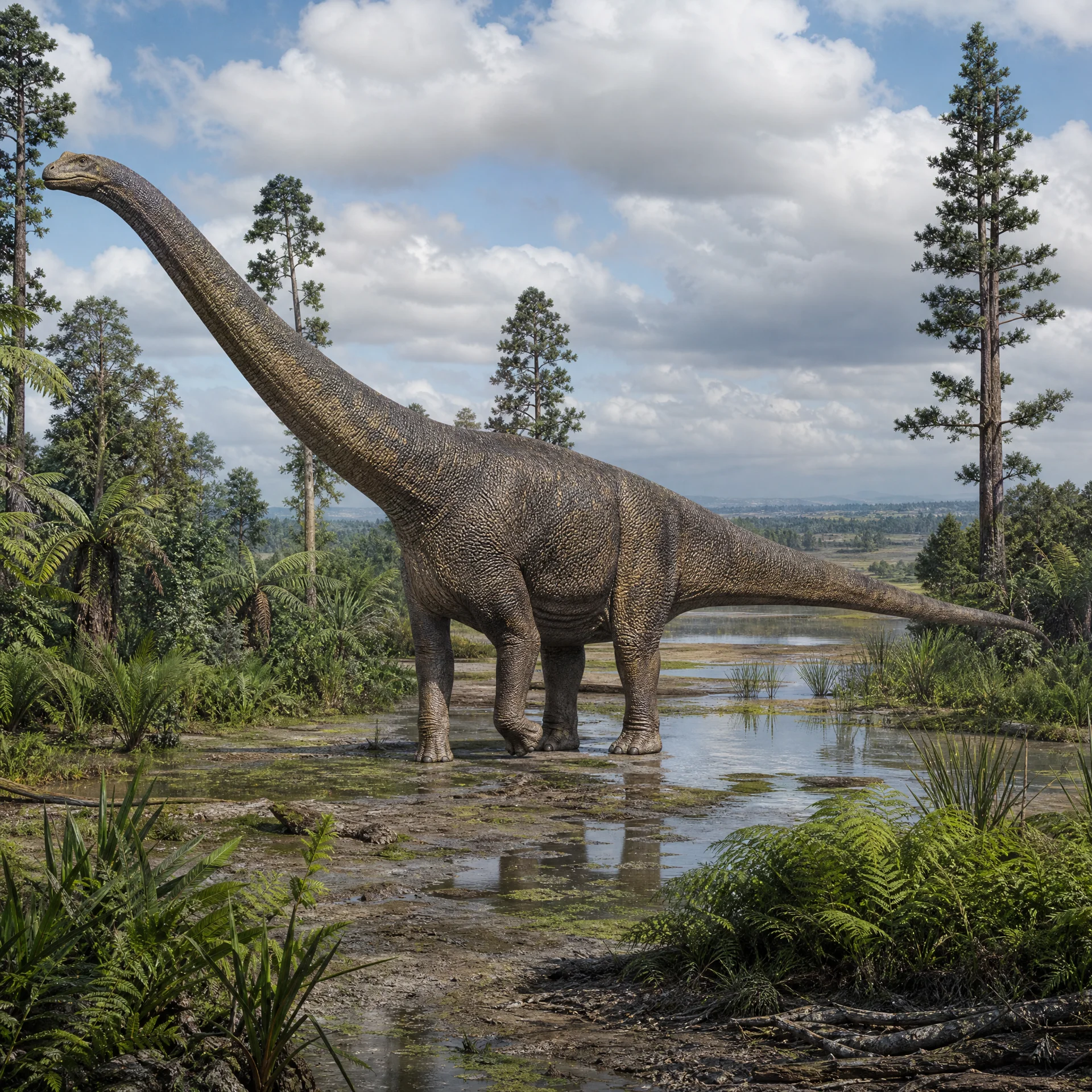 Diamantinasaurus (Diamantinasaurus matildae) — Dinosaurs · Cretaceous Period prehistoric life illustration | DinoLifePedia