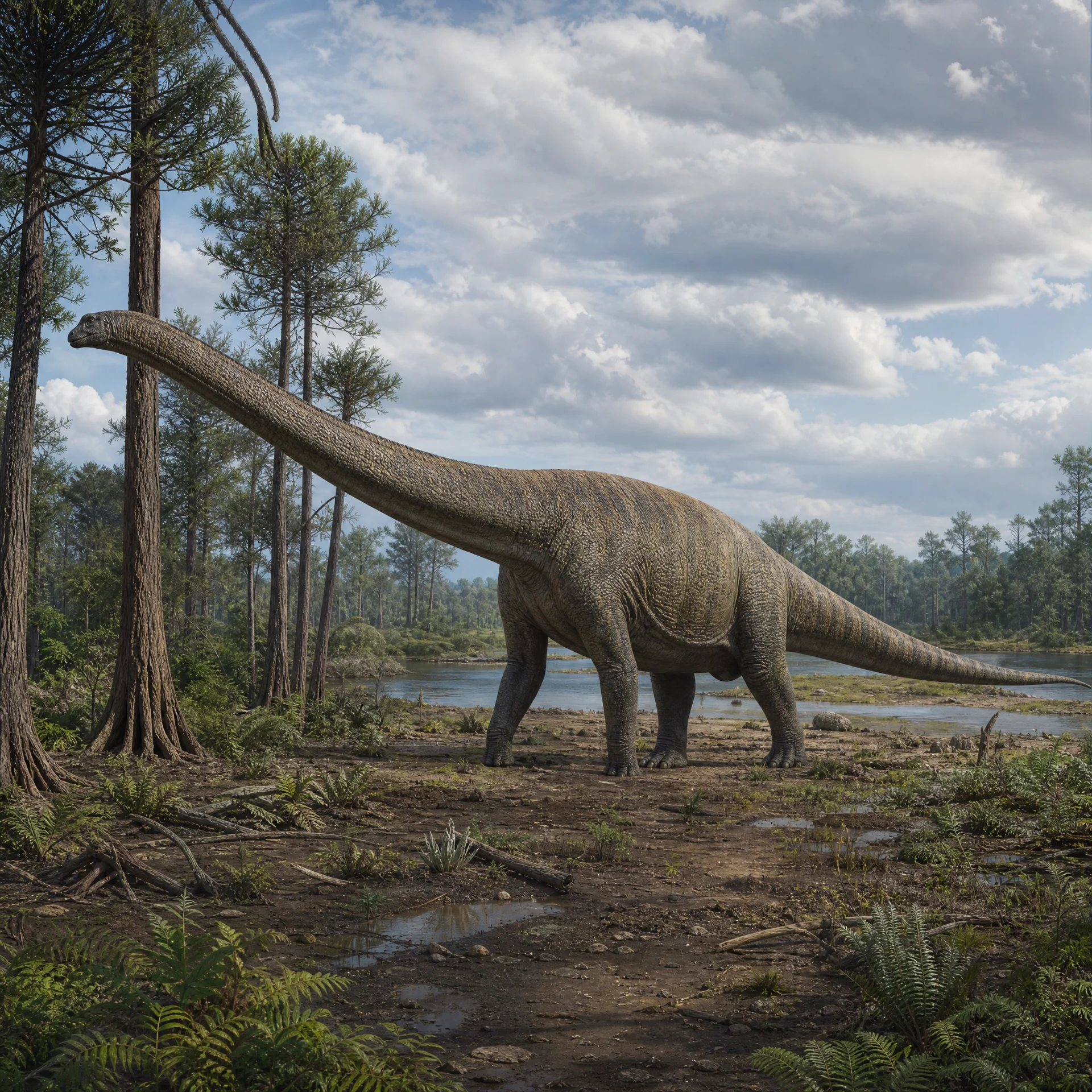 Diamantinasaurus (Diamantinasaurus matildae) — Dinosaurs · Cretaceous Period prehistoric life illustration | DinoLifePedia
