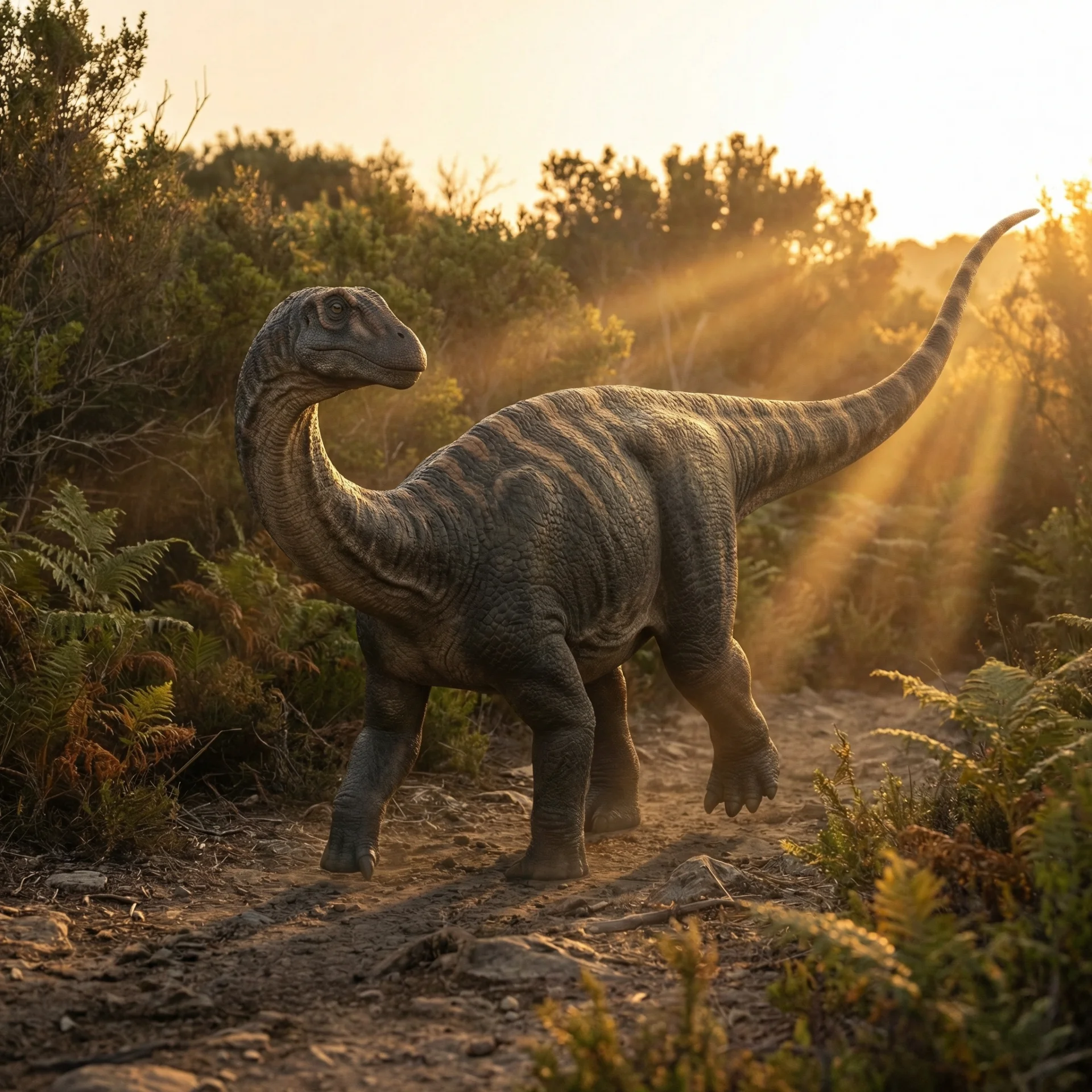 Magyarosaurus (Magyarosaurus dacus) — Dinosaurs · Cretaceous Period prehistoric life illustration | DinoLifePedia