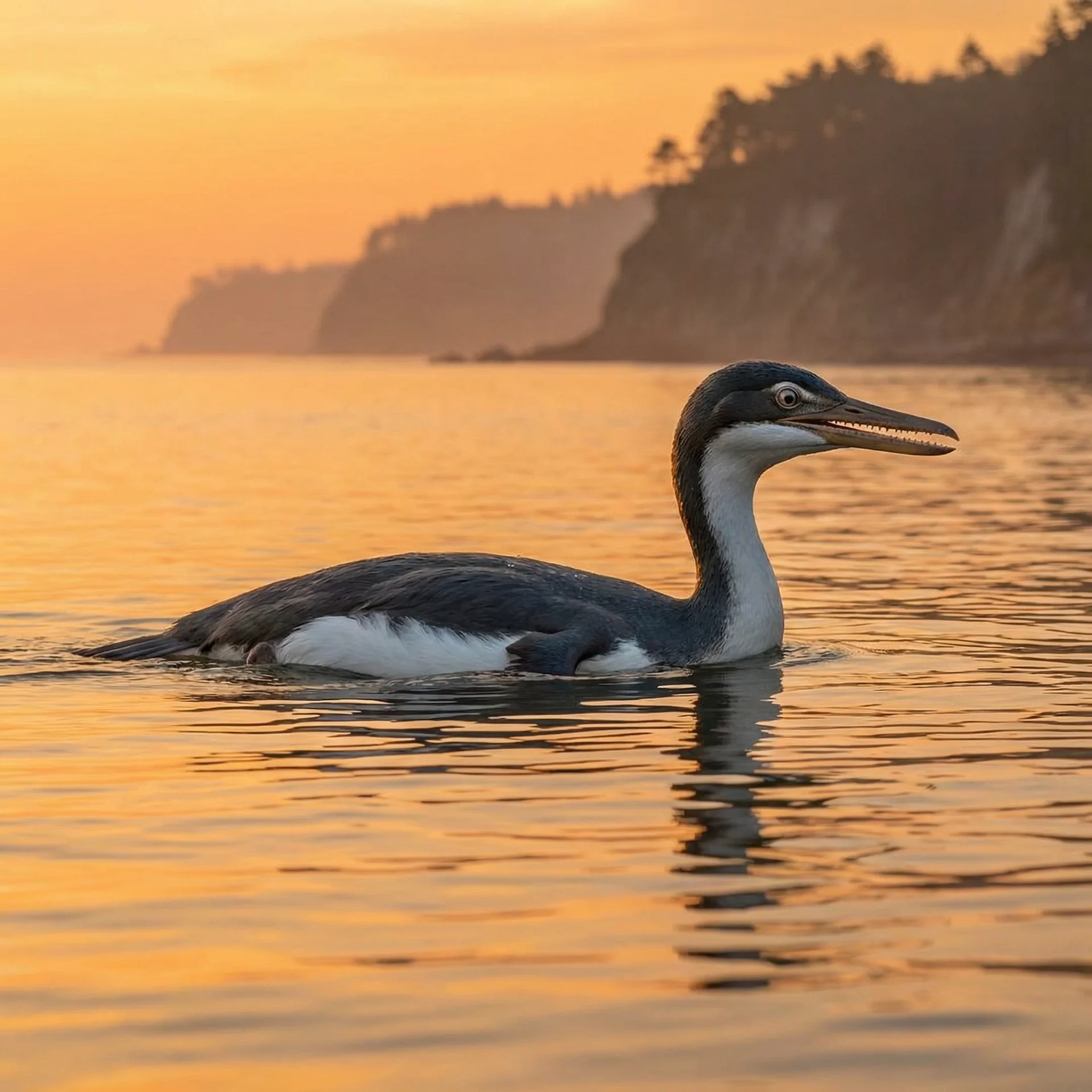 헤스페로르니스 (Hesperornis regalis) — 공룡 · 백악기 고생물 일러스트 | DinoLifePedia