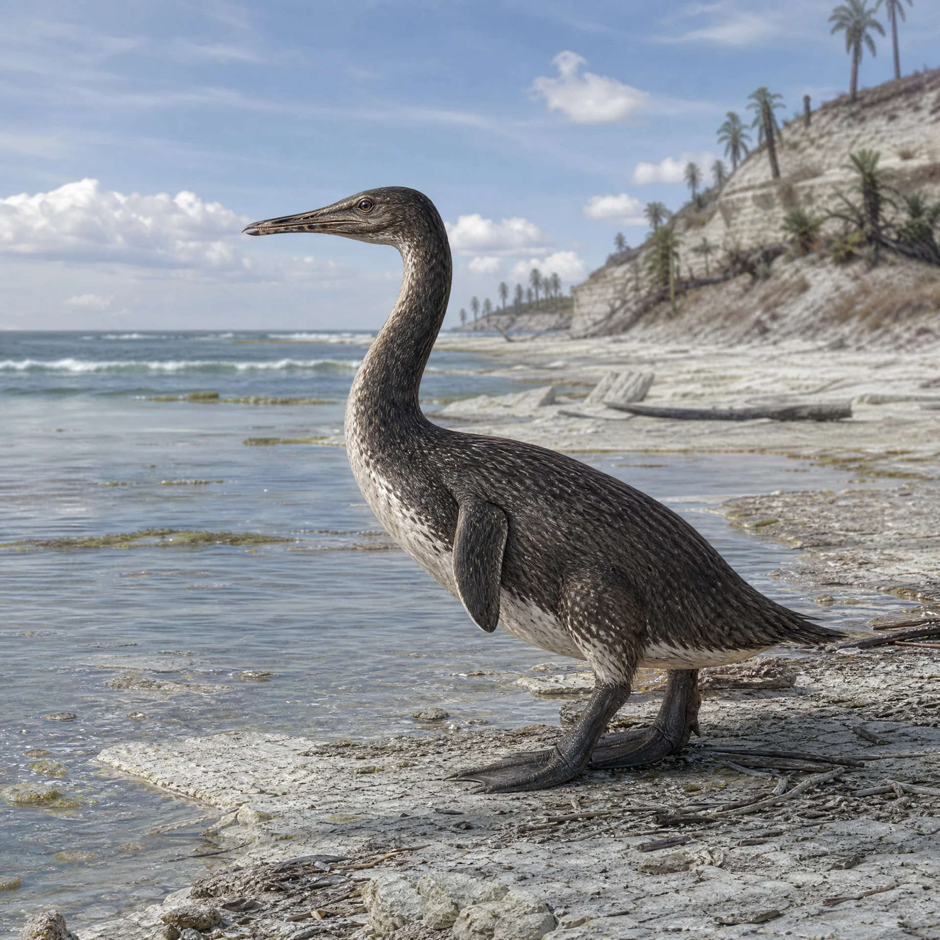 헤스페로르니스 (Hesperornis regalis) — 공룡 · 백악기 고생물 일러스트 | DinoLifePedia
