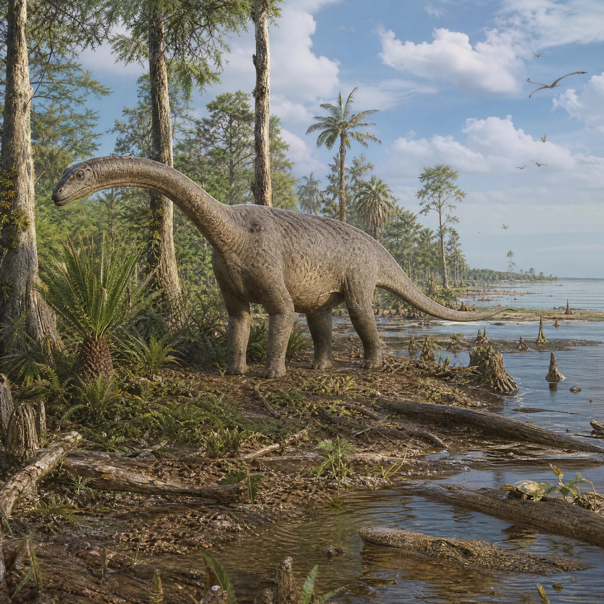 Arkansaurus (Arkansaurus fridayi) — Dinosaurs · Cretaceous Period prehistoric life illustration | DinoLifePedia