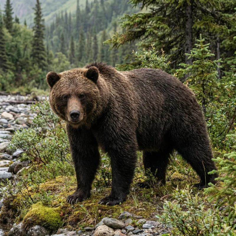 불곰 (Ursus arctos) — 포유류 현생 생물 일러스트 | DinoLifePedia