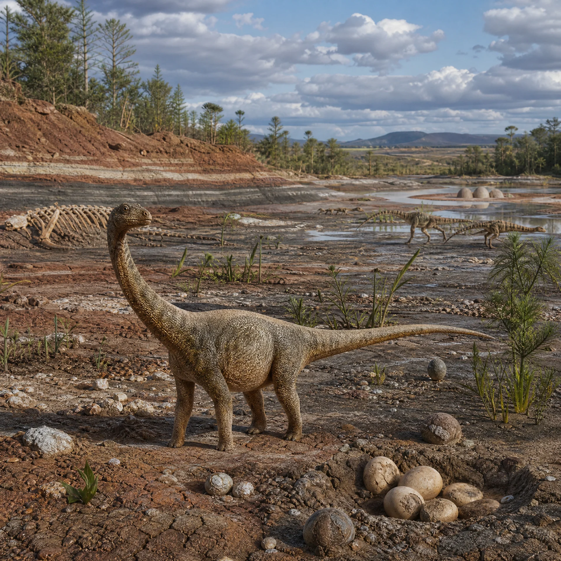 Doolysaurus (Doolysaurus huhmini) — Dinosaurs · Cretaceous Period prehistoric life illustration | DinoLifePedia