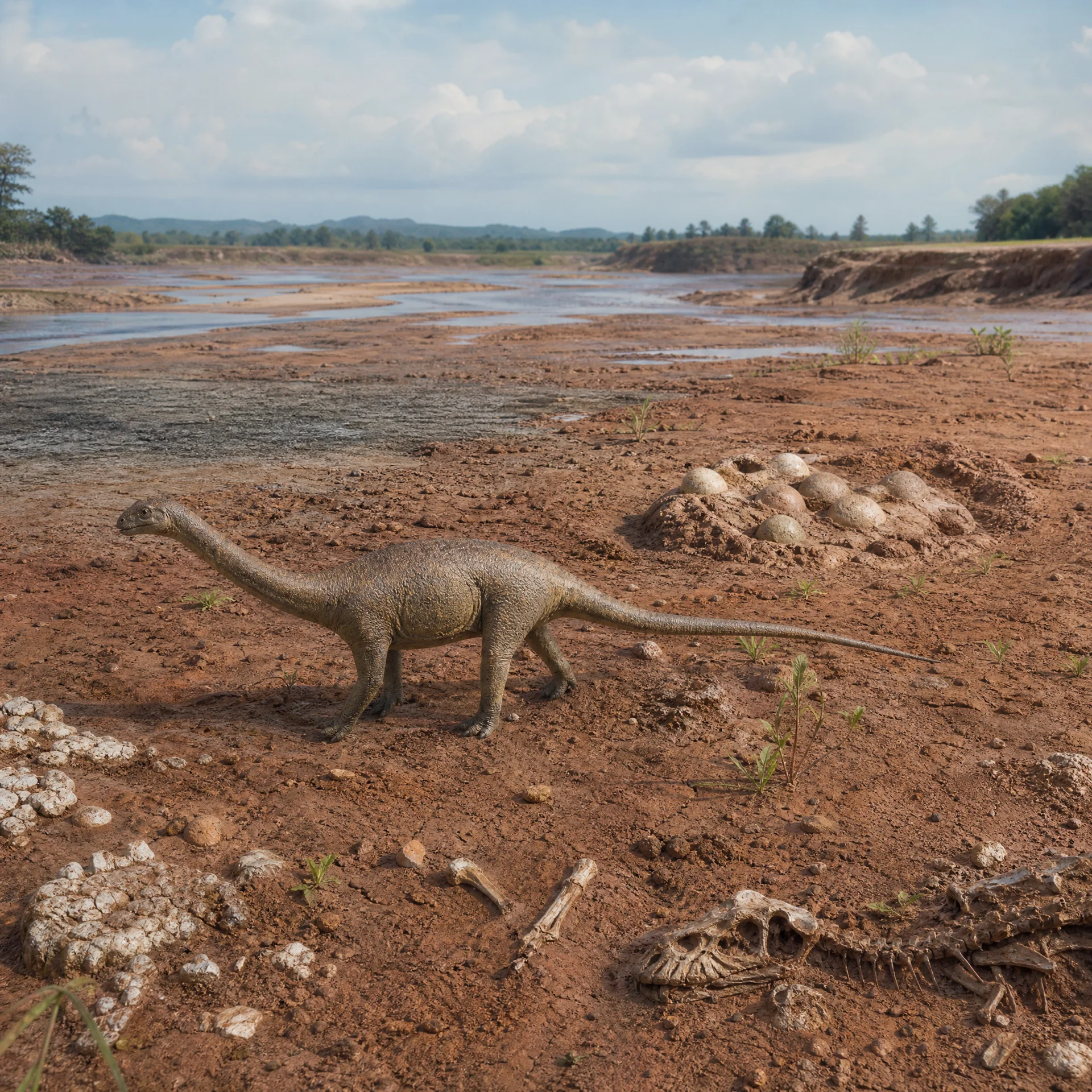 Doolysaurus (Doolysaurus huhmini) — Dinosaurs · Cretaceous Period prehistoric life illustration | DinoLifePedia