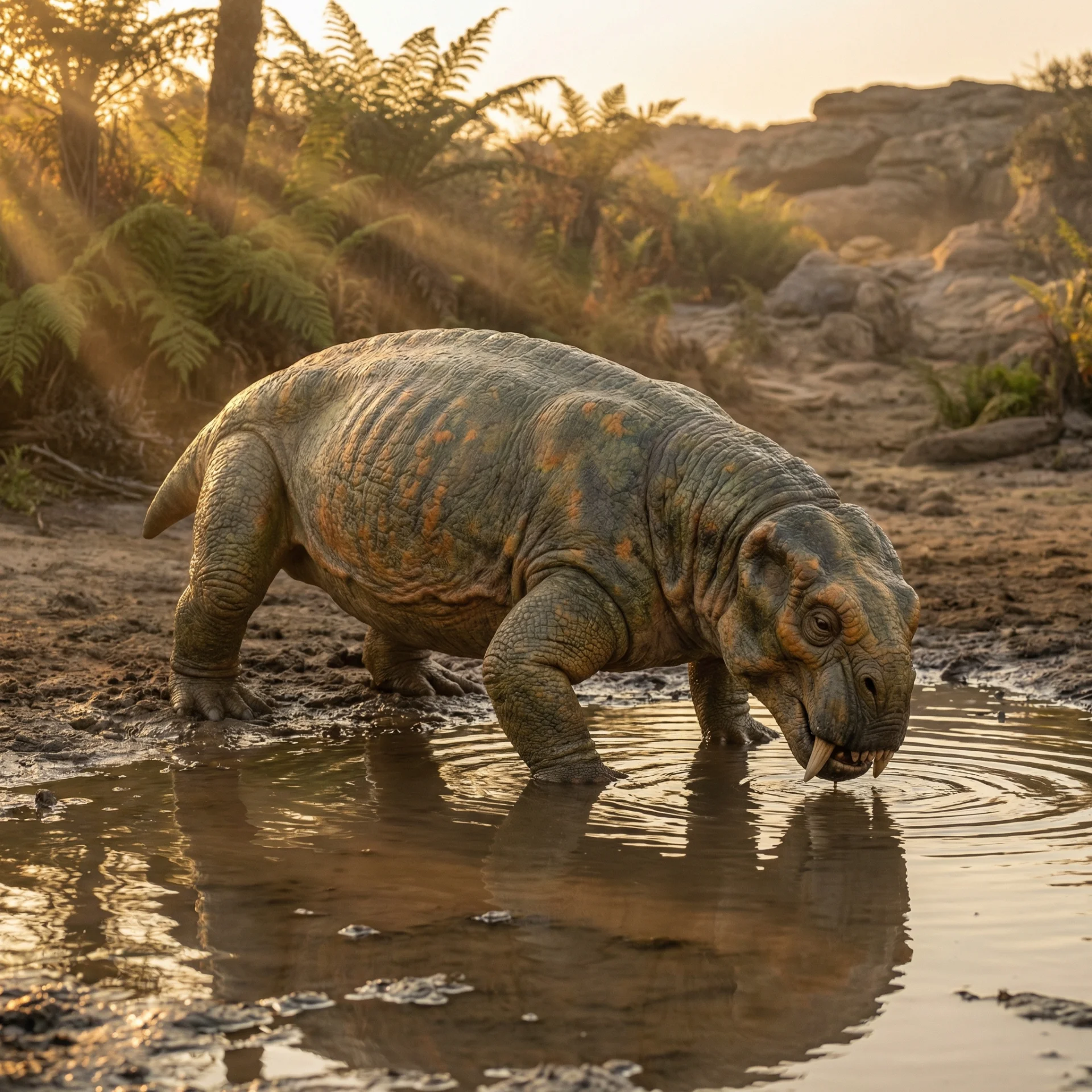리스트로사우루스 (Lystrosaurus) — 단궁류 · 트라이아스기 고생물 일러스트 | DinoLifePedia