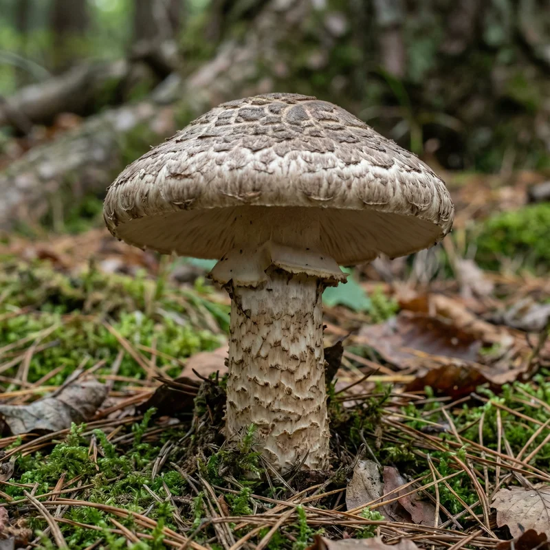 송이버섯 (Tricholoma matsutake) — 균류 현생 생물 일러스트 | DinoLifePedia