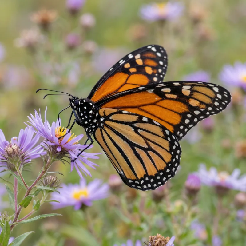 제왕나비 (Danaus plexippus) — 곤충 현생 생물 일러스트 | DinoLifePedia