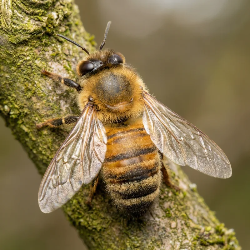 꿀벌 (Apis mellifera) — 곤충 현생 생물 일러스트 | DinoLifePedia