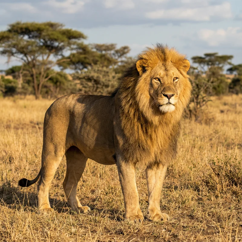 사자 (Panthera leo) — 포유류 현생 생물 일러스트 | DinoLifePedia