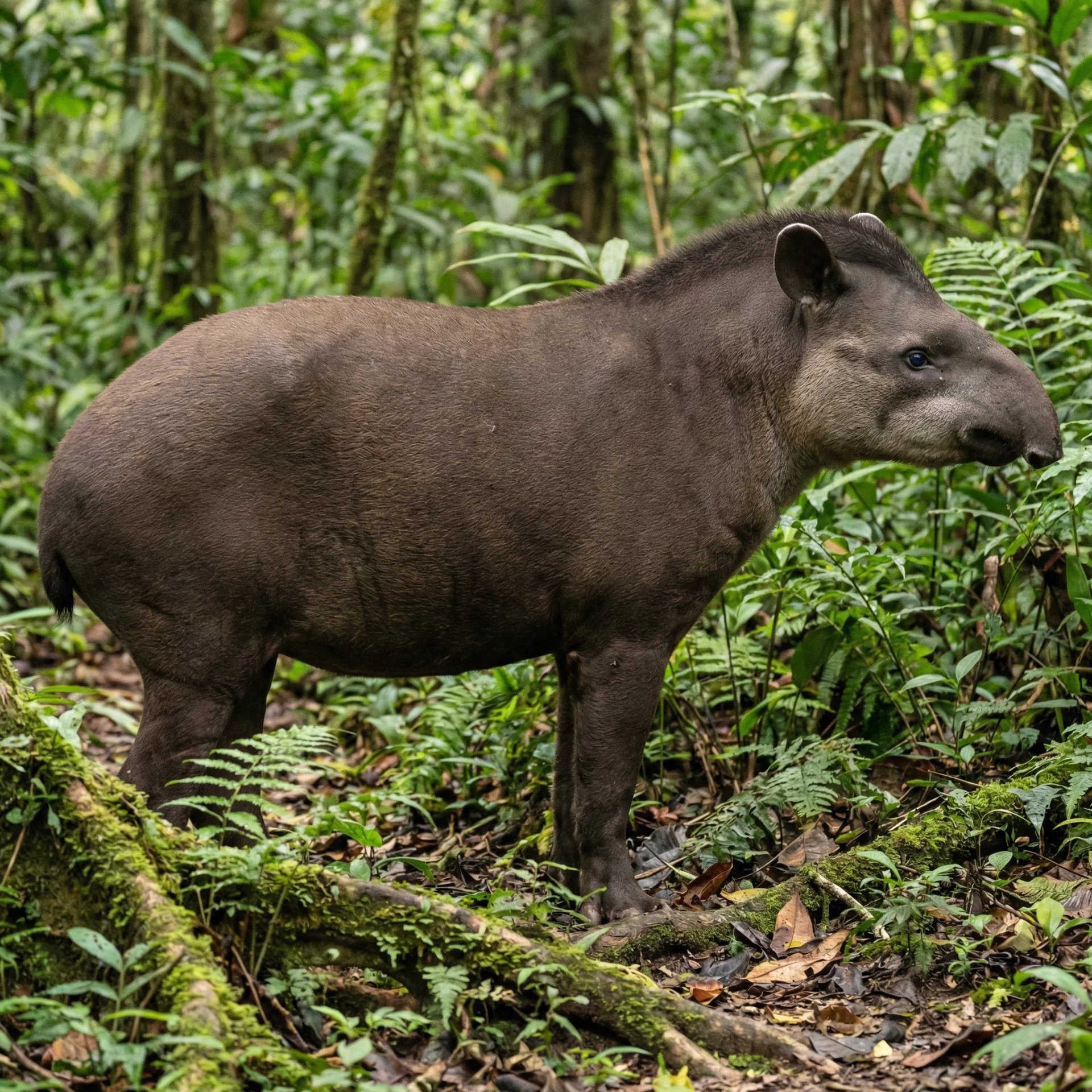 South American Tapir (Tapirus terrestris) — Mammals modern living organism illustration | DinoLifePedia