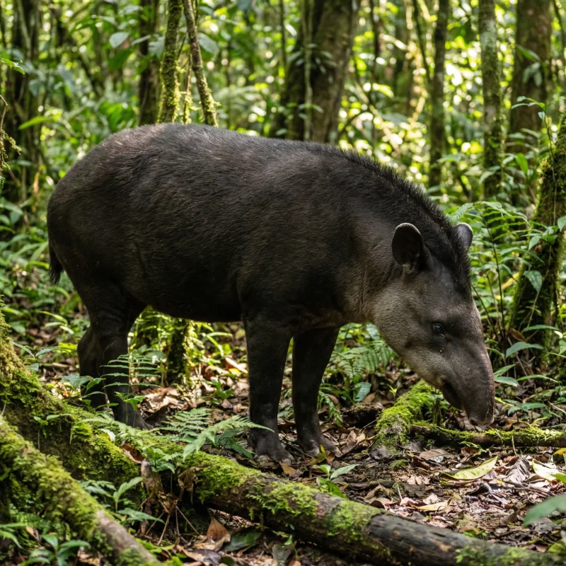 남아메리카타피르 (Tapirus terrestris) — 포유류 현생 생물 일러스트 | DinoLifePedia