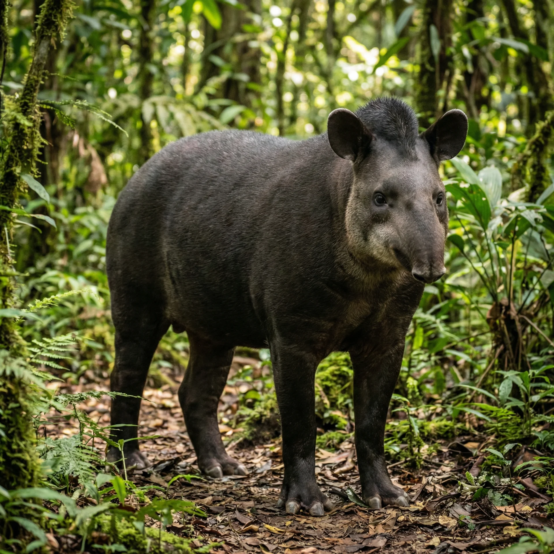 South American Tapir (Tapirus terrestris) — Mammals modern living organism illustration | DinoLifePedia