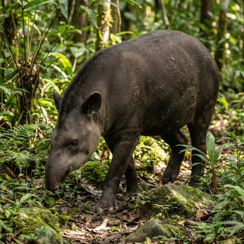 남아메리카타피르 (Tapirus terrestris) — 포유류 현생 생물 일러스트 | DinoLifePedia