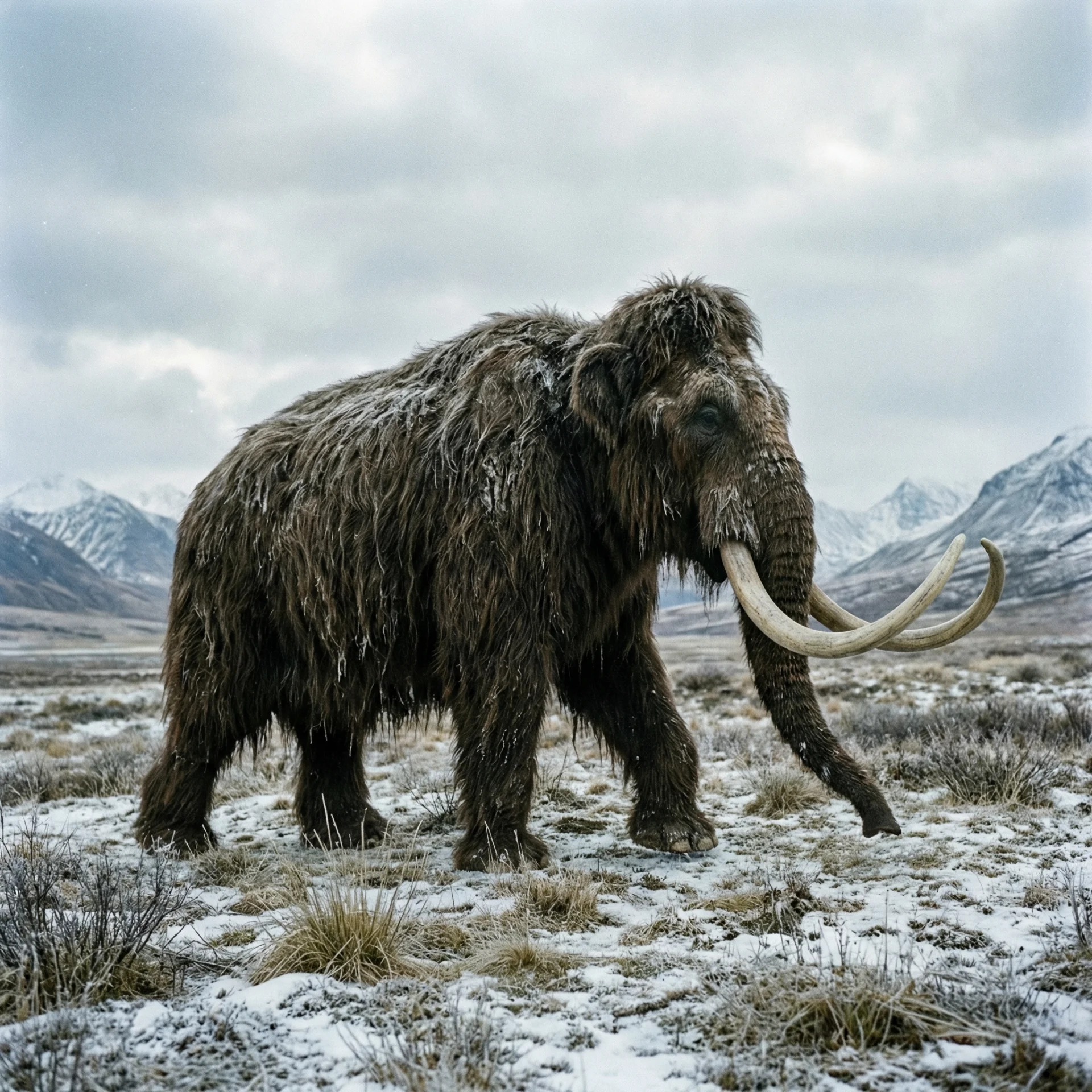 털매머드 (Mammuthus primigenius) — 매머드 · 신생대 고생물 일러스트 | DinoLifePedia