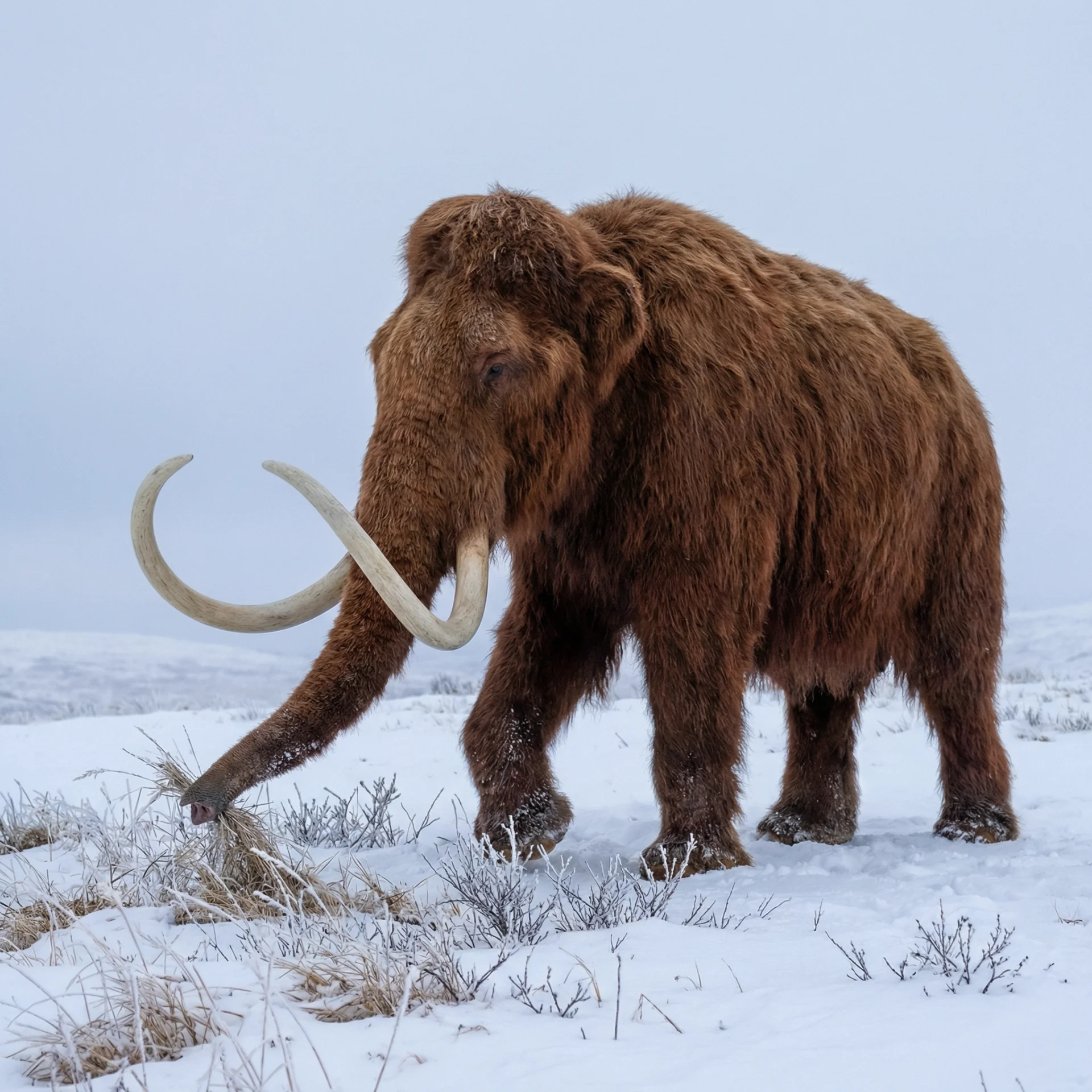 털매머드 (Mammuthus primigenius) — 매머드 · 신생대 고생물 일러스트 | DinoLifePedia