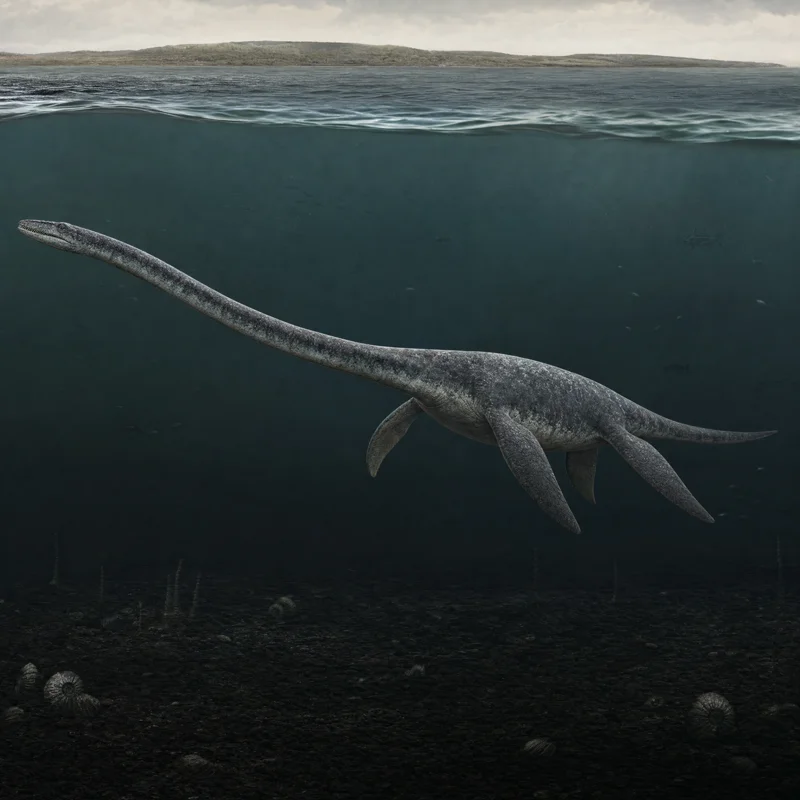 엘라스모사우루스 (Elasmosaurus platyurus) — 해양 파충류 · 백악기 고생물 일러스트 | DinoLifePedia