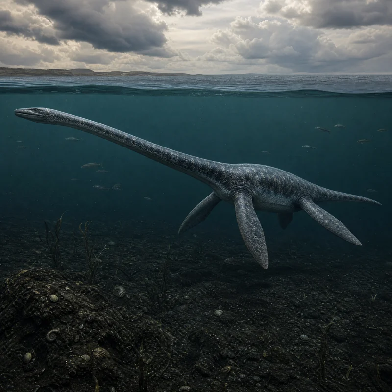 엘라스모사우루스 (Elasmosaurus platyurus) — 해양 파충류 · 백악기 고생물 일러스트 | DinoLifePedia