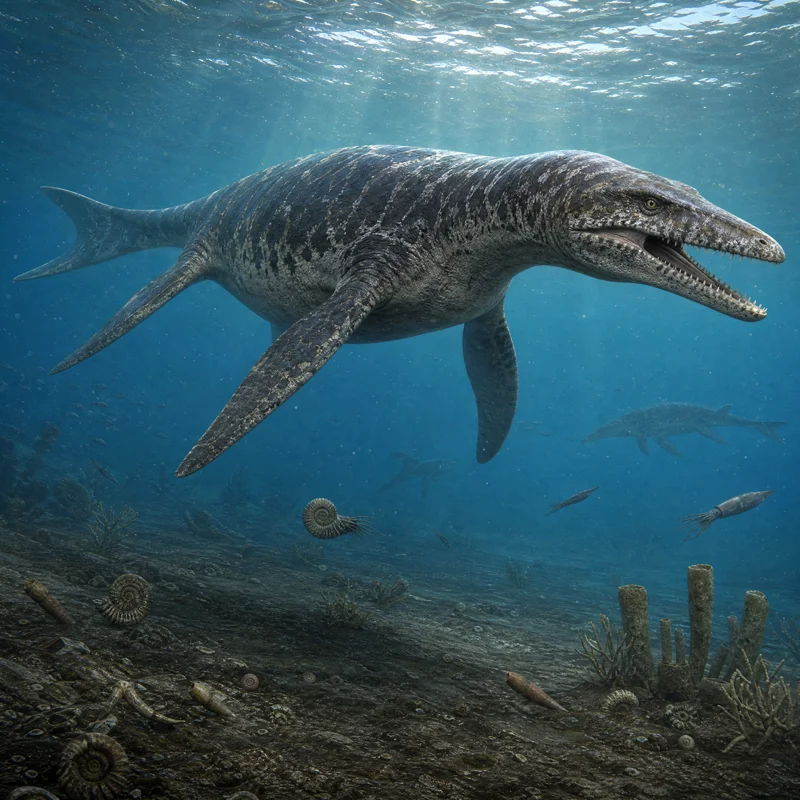리오플레우로돈 (Liopleurodon ferox) — 해양 파충류 · 쥐라기 고생물 일러스트 | DinoLifePedia