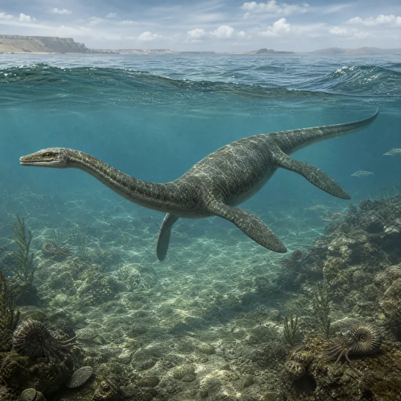 노토사우루스 (Nothosaurus mirabilis) — 해양 파충류 · 트라이아스기 고생물 일러스트 | DinoLifePedia