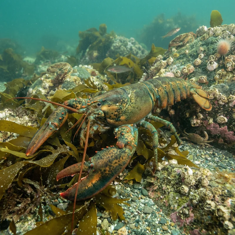 아메리카바닷가재 (Homarus americanus) — 갑각류 현생 생물 일러스트 | DinoLifePedia